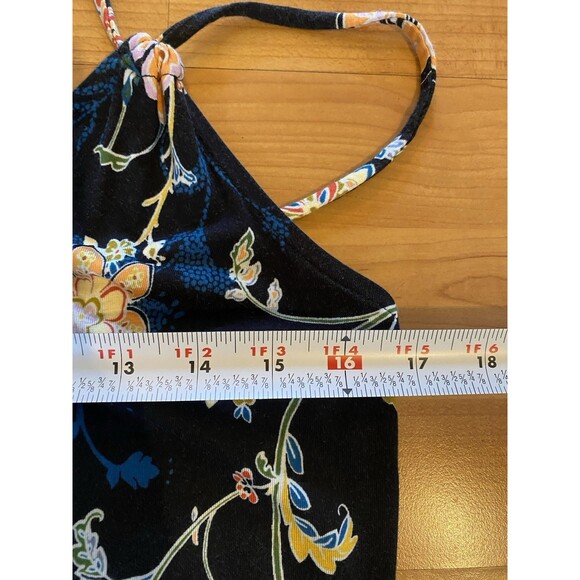 Anthropologie Blue S  Floral‎ Luka Size Jogger Jumpsuit Tassel Drawstring Waist - Picture 10 of 14